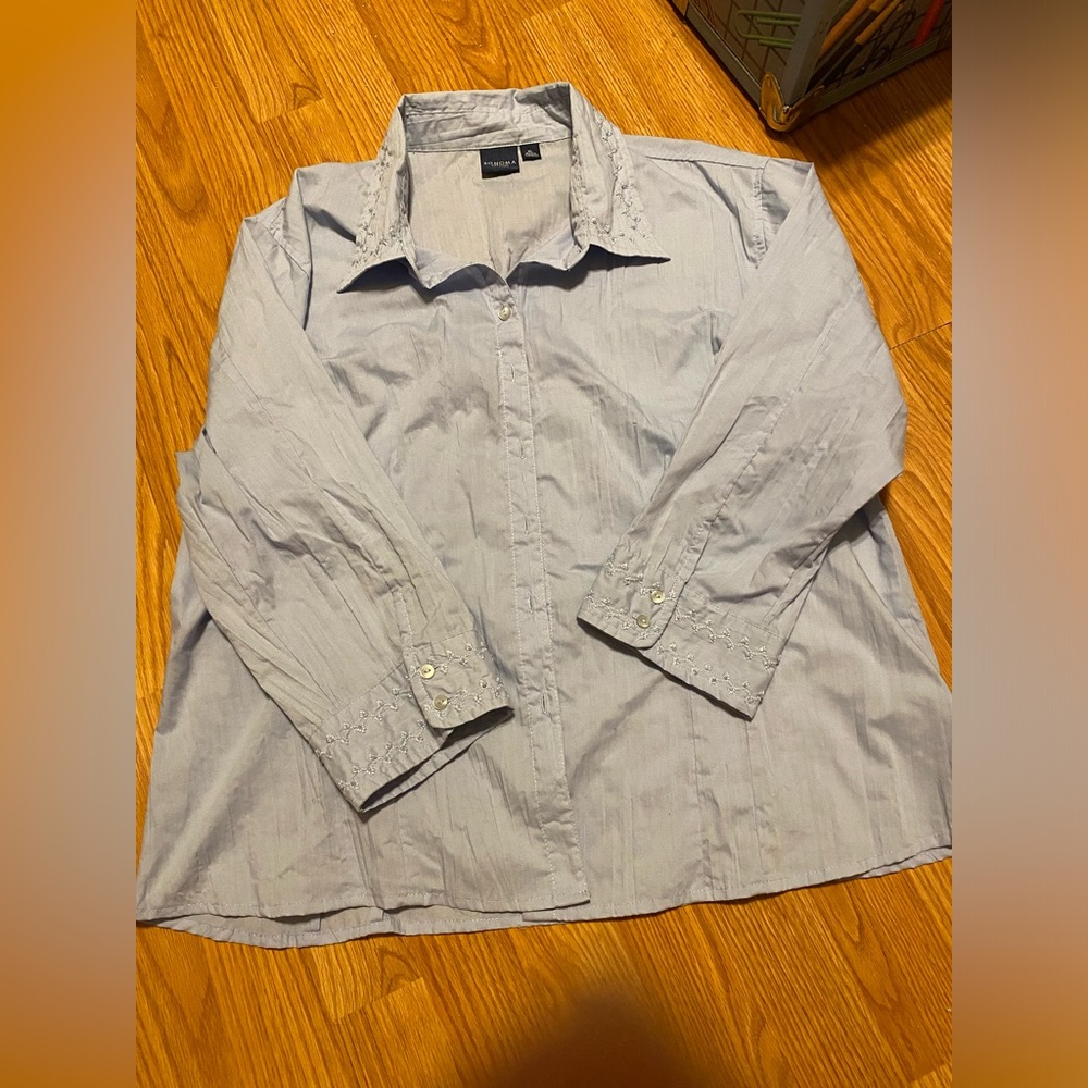 Blue Button Up Sonoma Life + Style Shirt